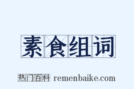 素食组词是什么意思的图片